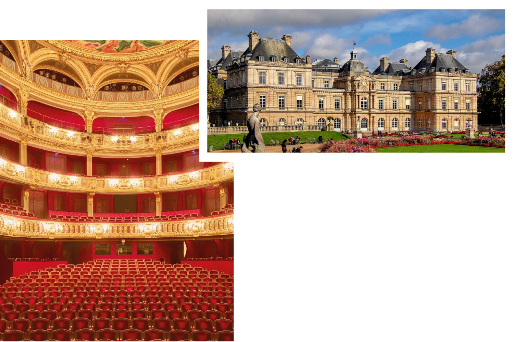 Notable Monuments, Palais de Luxembourg and Odeon Theater de l'Europe