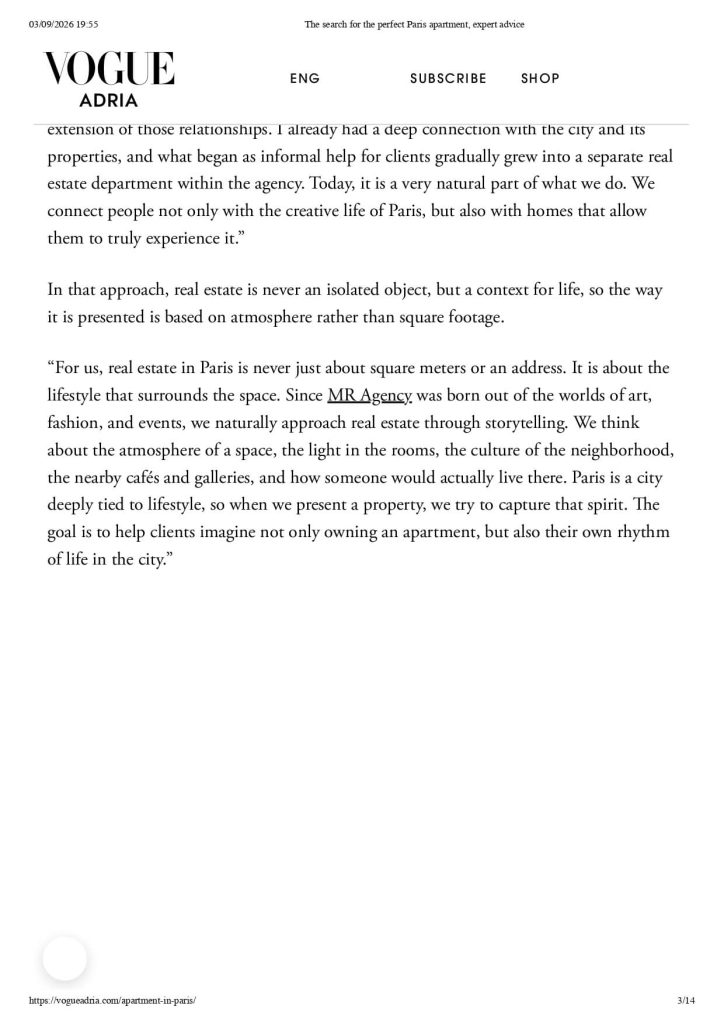 vogue adria article on mr agency real estate