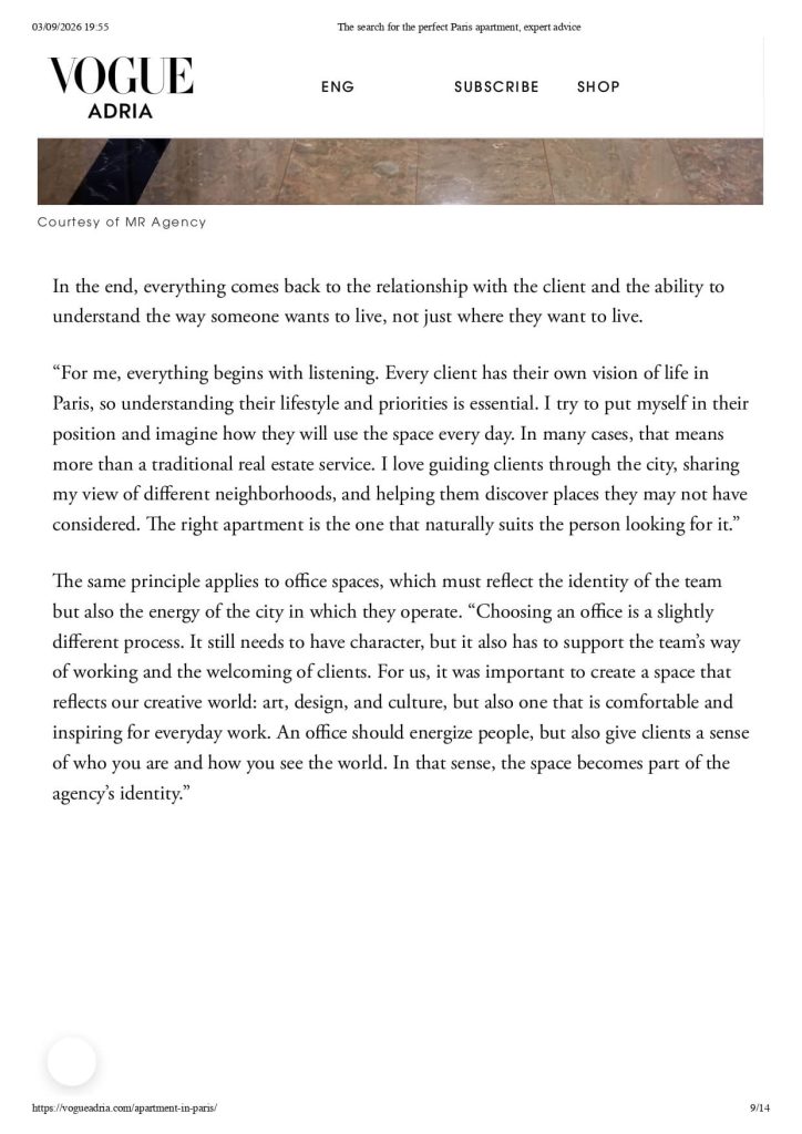 vogue adria article on mr agency real estate